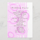 Hochzeitsprogramm Kultur Mosaik Blumenrosa 4 Programm (Rückseite)