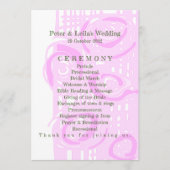 Hochzeitsprogramm Kultur Mosaik Blumenrosa 4 Programm (Vorderseite)