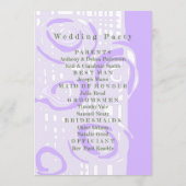 Hochzeitsprogramm Kultur Mosaik Floral Lilac 1 Programm (Rückseite)