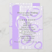 Hochzeitsprogramm Kultur Mosaik Floral Lilac 1 Programm (Vorne/Hinten)