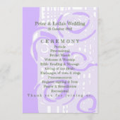 Hochzeitsprogramm Kultur Mosaik Floral Lilac 1 Programm (Vorderseite)