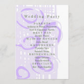 Hochzeitsprogramm Kultur Mosaik Floral Lilac 2 Programm (Rückseite)