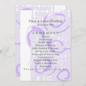 Hochzeitsprogramm Kultur Mosaik Floral Lilac 2 Programm (Vorne/Hinten)