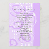 Hochzeitsprogramm Kultur Mosaik Floral Lilac 3 Programm (Rückseite)