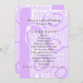 Hochzeitsprogramm Kultur Mosaik Floral Lilac 3 Programm (Vorne/Hinten)