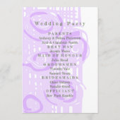 Hochzeitsprogramm Kultur Mosaik Floral Lilac 4 Programm (Rückseite)