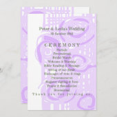 Hochzeitsprogramm Kultur Mosaik Floral Lilac 4 Programm (Vorne/Hinten)