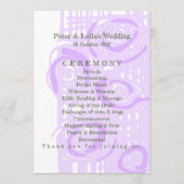 Hochzeitsprogramm Kultur Mosaik Floral Lilac 4 Programm (Vorderseite)