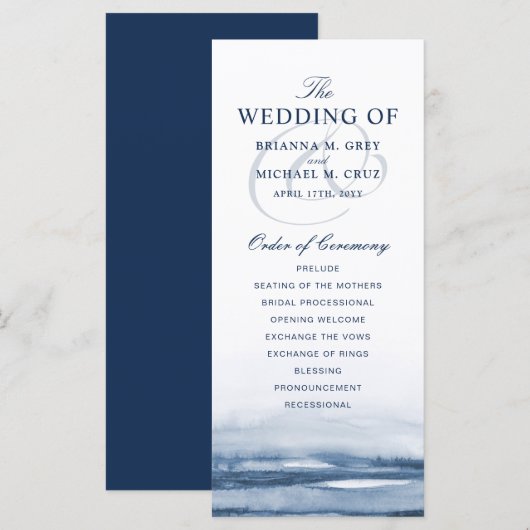 Hochzeitsprogramm Lake Harbor Fog Programm (Vorne/Hinten)