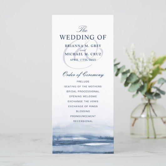 Hochzeitsprogramm Lake Harbor Fog Programm (Stehend Vorderseite)