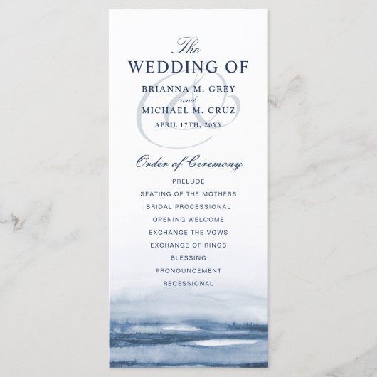 Hochzeitsprogramm Lake Harbor Fog Programm (Vorderseite)