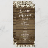 Hochzeitsprogramm Land Barn Romance Programm (Vorne/Hinten)