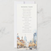 Hochzeitsprogramm Landschaft Indianapolis, Indiana Einladung (Rückseite)