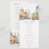 Hochzeitsprogramm Landschaft Indianapolis, Indiana Einladung (Vorne/Hinten)