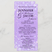 Hochzeitsprogramm | Lavender Champagne Bubbles Programm (Vorne/Hinten)