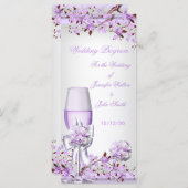 Hochzeitsprogramm Lavender Lila Lilac Blossom 4 Programm (Vorne/Hinten)