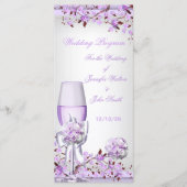 Hochzeitsprogramm Lavender Lila Lilac Blossom 4 Programm (Vorderseite)
