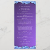 Hochzeitsprogramm Lavender und Blue Hydrangeas Programm (Rückseite)