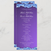 Hochzeitsprogramm Lavender und Blue Hydrangeas Programm (Vorne/Hinten)