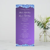 Hochzeitsprogramm Lavender und Blue Hydrangeas Programm (Stehend Vorderseite)
