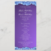 Hochzeitsprogramm Lavender und Blue Hydrangeas Programm (Vorderseite)
