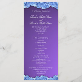 Hochzeitsprogramm Lavender und Blue Hydrangeas Programm
