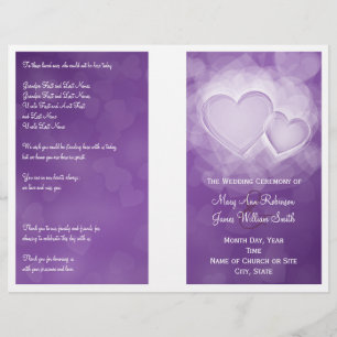 Hochzeitsprogramm Lila