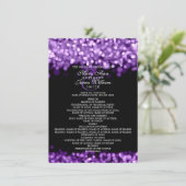 Hochzeitsprogramm Lila Lichter Einladung (Stehend Vorderseite)