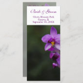 Hochzeitsprogramm - Lila Orchideenkarte Programm (Vorne/Hinten)