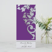 Hochzeitsprogramm - Lila Sparkle-Swirl Programm (Stehend Vorderseite)