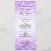 Hochzeitsprogramm Lila Winterwunderland Sparkle Programm (Vorderseite)