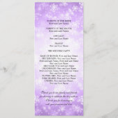 Hochzeitsprogramm Lila Winterwunderland Sparkle Programm (Rückseite)