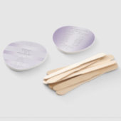 Hochzeitsprogramm | Lilac Shimmer Stripes Monogram Fächer (Non-assembled)