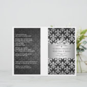 Hochzeitsprogramm Lilie Black (Stehend Vorderseite)