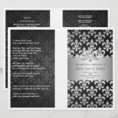 Hochzeitsprogramm Lilie Black (Vorne/Hinten)
