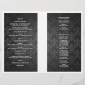 Hochzeitsprogramm Lilie Black (Rückseite)