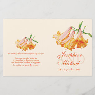 Hochzeitsprogramm Lilies