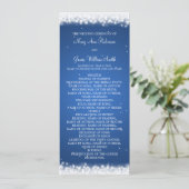 Hochzeitsprogramm Magic Sparkle Blue Programm (Stehend Vorderseite)
