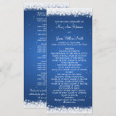 Hochzeitsprogramm Magic Sparkle Blue Programm (Vorne/Hinten)