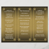 Hochzeitsprogramm-Mappe Classic Gold (Rückseite)