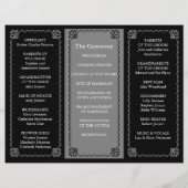 Hochzeitsprogramm-Mappe Klassisch Schwarz (Rückseite)