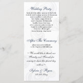 Hochzeitsprogramm "marineblau" programm (Rückseite)