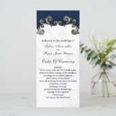 Hochzeitsprogramm "marineblau" programm (Stehend Vorderseite)