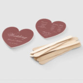 Hochzeitsprogramm Marsala Herz - Paradies für Hoch Fächer (Non-assembled)