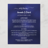 Hochzeitsprogramm Menü mit blauen weißen Budget (Hinten)