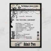 Hochzeitsprogramm Metallic Silber Programm (Vorderseite)