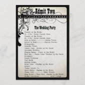 Hochzeitsprogramm Metallic Silber Programm (Rückseite)