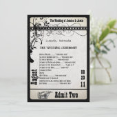 Hochzeitsprogramm Metallic Silber Programm (Stehend Vorderseite)