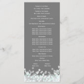 Hochzeitsprogramm Mint and Gray Twinkle Lights Programm (Rückseite)