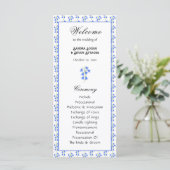 Hochzeitsprogramm mit Blauglocken Programm (Stehend Vorderseite)